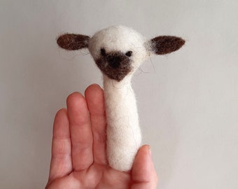 Traditional wet-felted Finger Puppets /Sheep