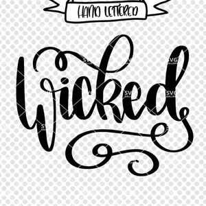 Wicked SVG, halloween svg-bestand, hand geletterden SVG, digitale gesneden bestand, bezem svg, heks svg, halloween gesneden bestand, commerciële gebruiken OK