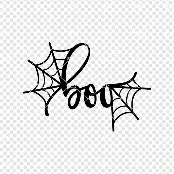 Download Halloween SVG boo SVG Digital cut file spider web svg | Etsy