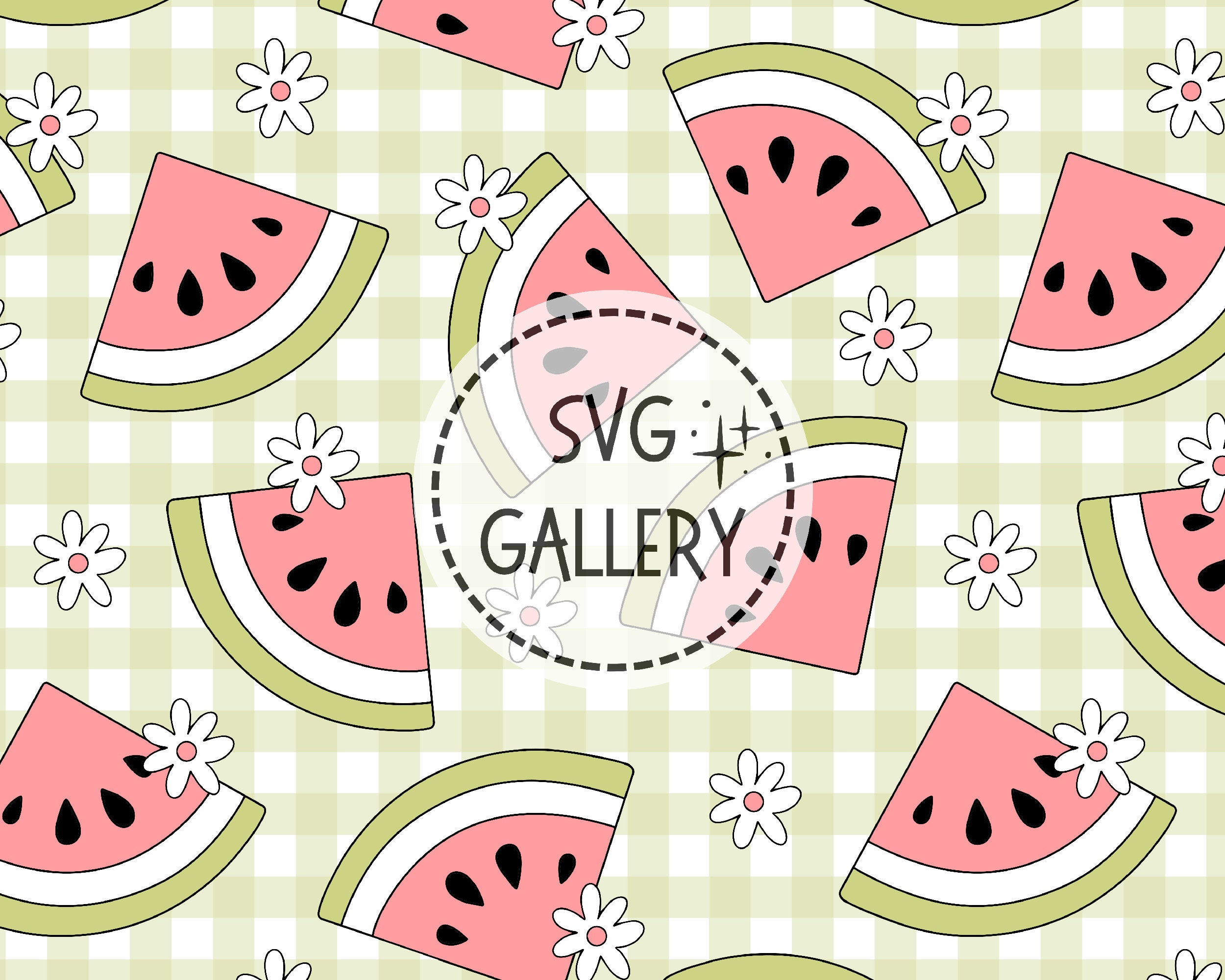 Watermelon Seamless Pattern Repeat for Fabric Sublimation, Summer, flower, gingham, Pastel melon print, Digital Paper, Commercial Use