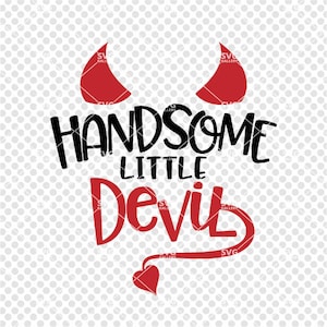 Przystojny little Devil svg, Halloween SVG, przystojny diabeł svg, chłopiec halloween svg, cyfrowy plik cut, mały diabeł svg, handlowych za pomocą ok