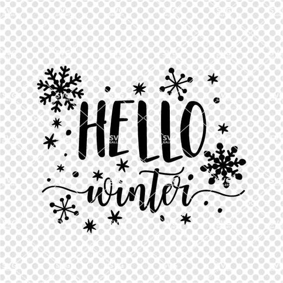 Download Christmas SVG hello winter SVG svg cut file winter svg | Etsy