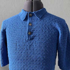 Crochet Pattern, Long Loop Shirt, 4 Ply Yarn, Men’s Sizes Sml – 2XL, PDF Download Only
