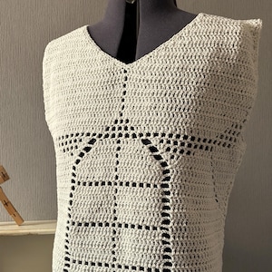 PDF Men's Crochet Pattern, Muscle Map Tank Top, Small to 2XL