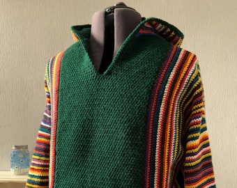 Men's Crochet PDF Pattern, Stash Buster Hoodie