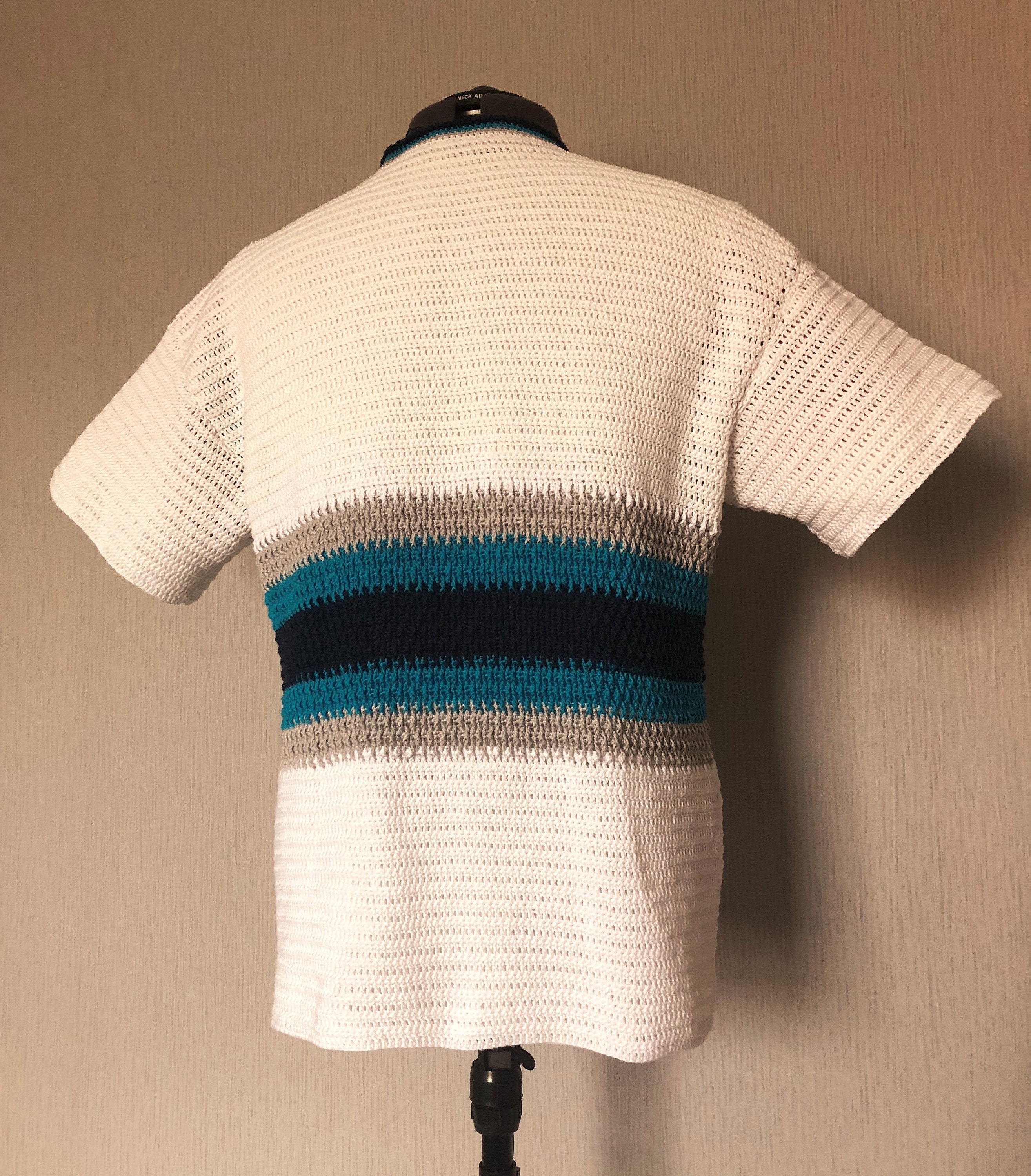 Men's Crochet Pattern, Textered Stripe T-shirt - Etsy