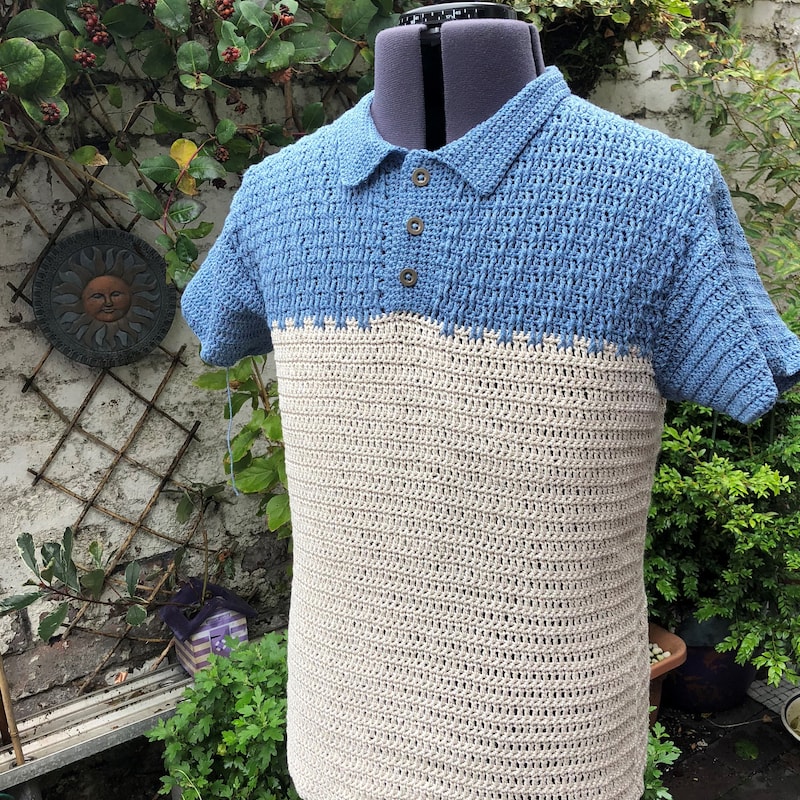Crochet Polo Shirt Pattern Etsy