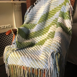 Crochet & Weave Pattern Diagonal Double Weave Throw