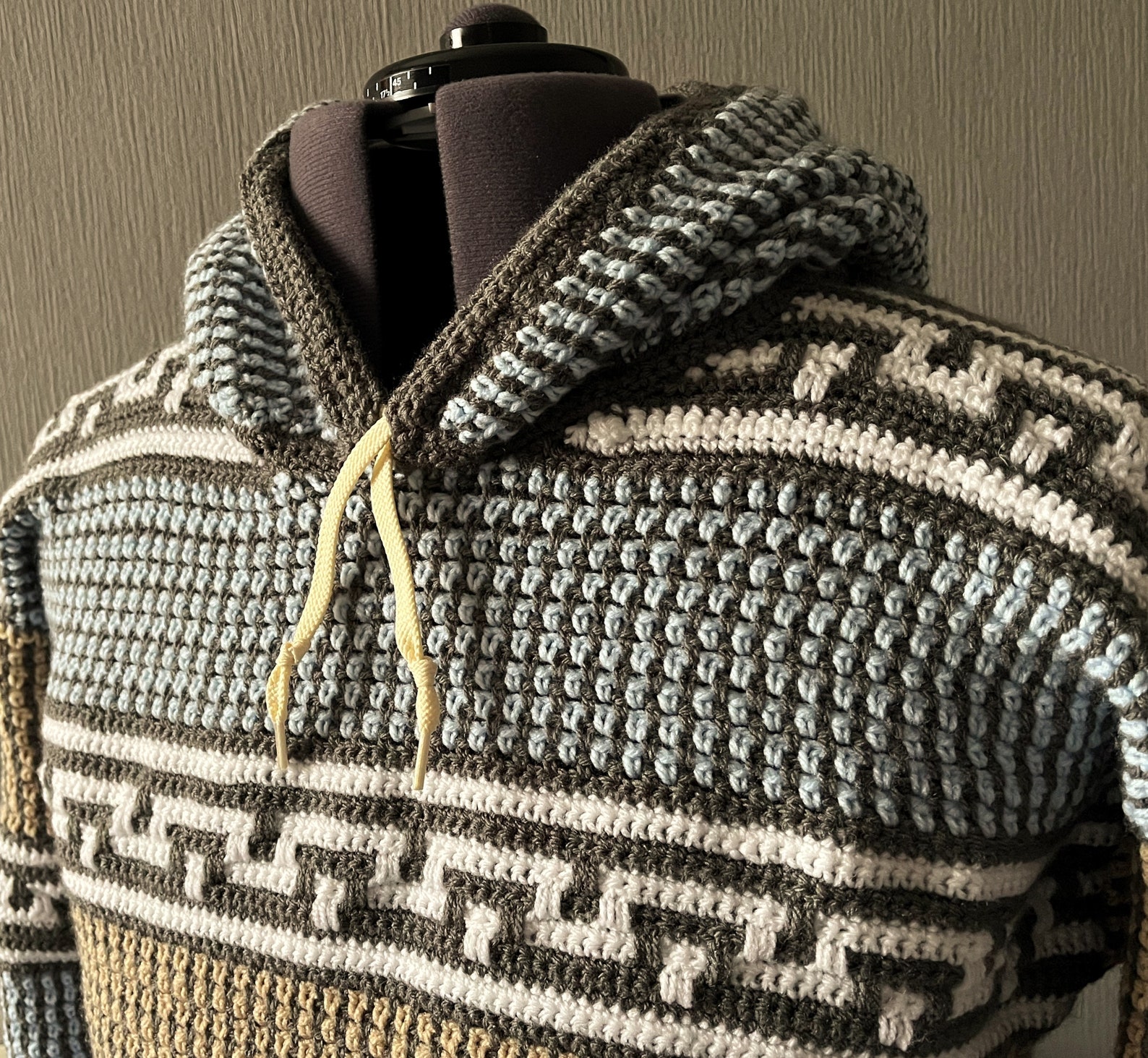 Menswear Crochet PDF Pattern Keystone and Linen Stitch Hoodie | Etsy