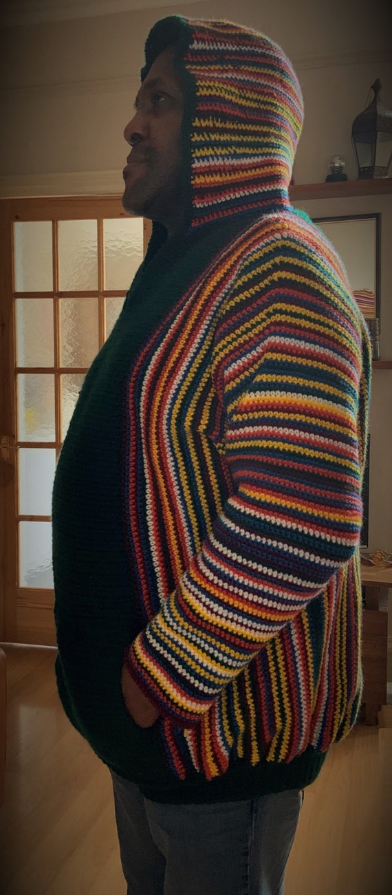 Men s Crochet PDF Pattern Stash Buster Hoodie Etsy Canada