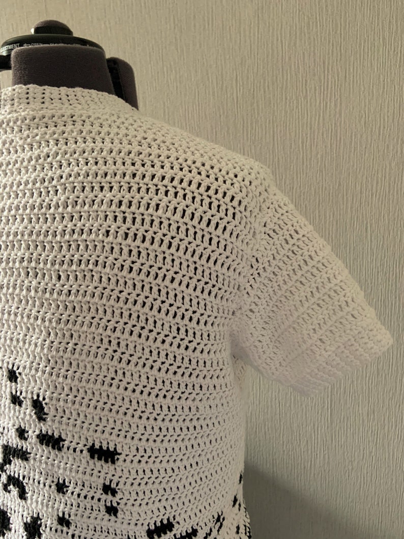 Men's Crochet Pattern, Diagonal Fade T-Shirt image 4