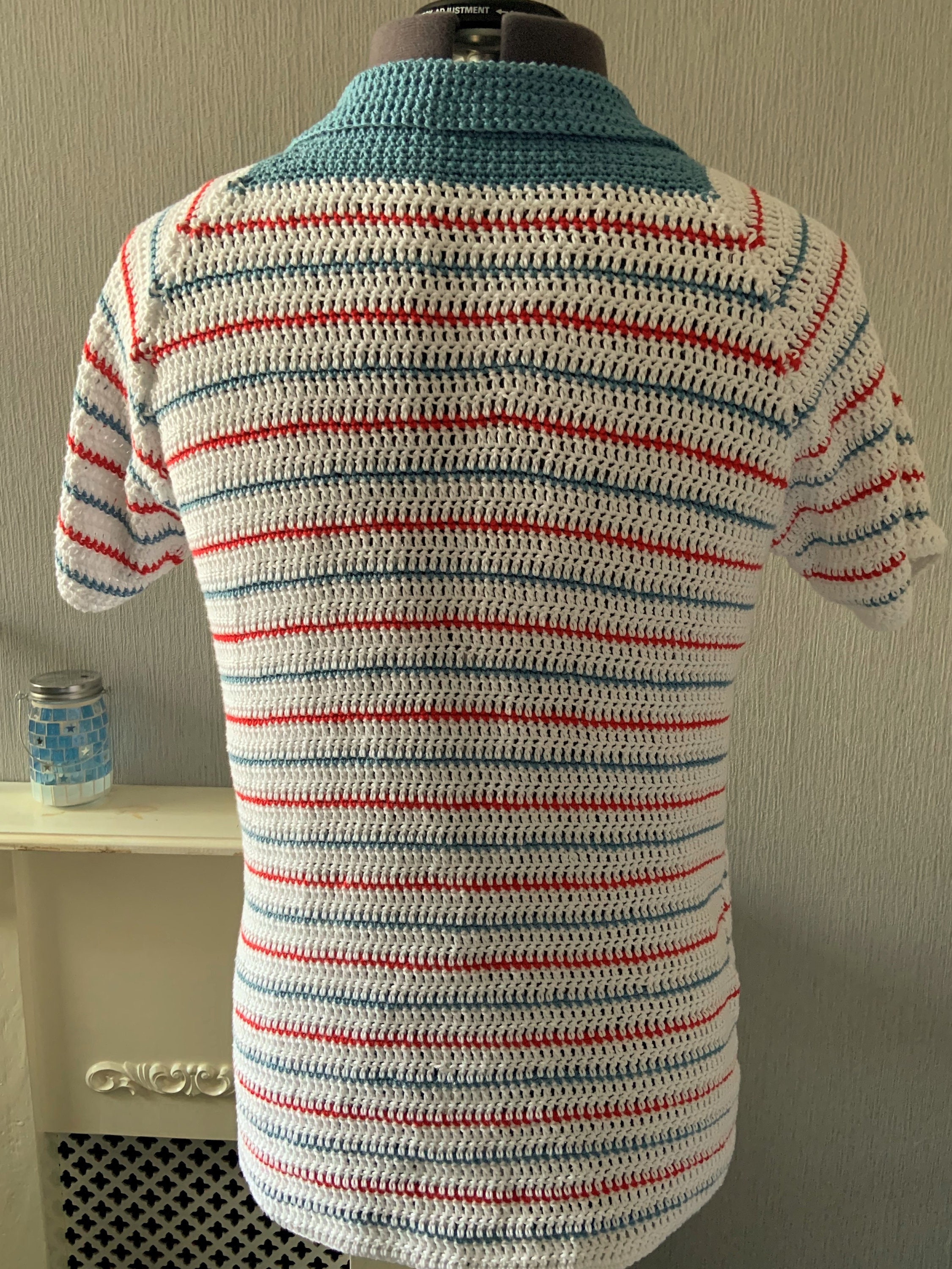 Men's Crochet Pattern Nautical Stripe Raglan Shirt Etsy