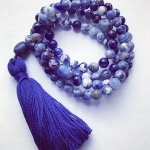 Sodalite Meditation Beads - Blue Tasbih - Genstone Mala Beads - Islamic Gifts - Ramadan - 99 tasbih - Tasbeeh - Misbaha