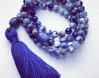 Sodalite Meditation Beads - Blue Tasbih - Genstone Mala Beads - Islamic Gifts - Ramadan - 99 tasbih - Tasbeeh - Misbaha