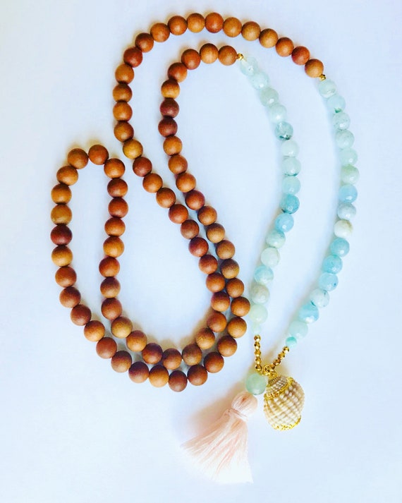 yoga mala,mala 108,sandal mala Gemstone mala,handmade mala,meditation mala,unique mala,gift for her,japa mala