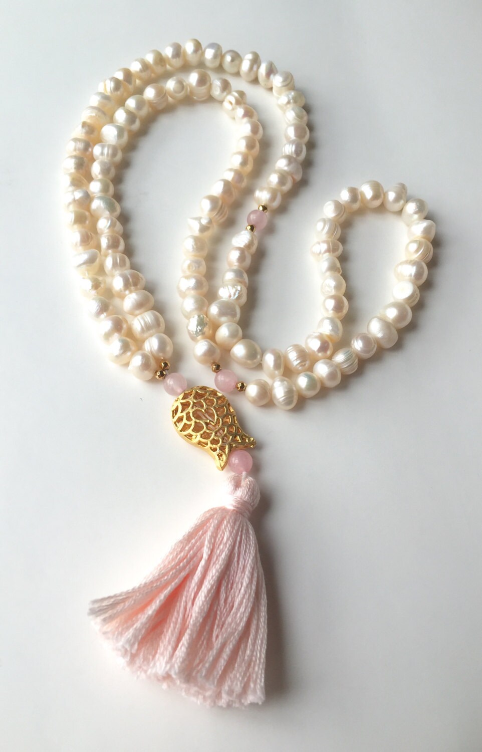Long Pearl Necklace Ramadan Islamic Gift Tasbih Pearl - Etsy