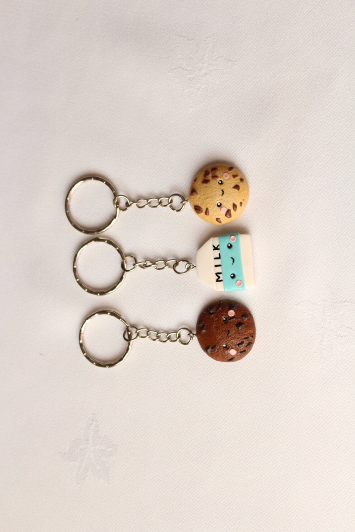 BFF Cookie and milk keychain S'more 3 friends keychain set Etsy