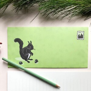 Set Briefumschläge Wald, 10 Stück DIN lang