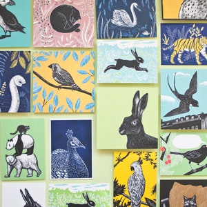 Custom postcard set 10 postcards with animal illustrations image 7