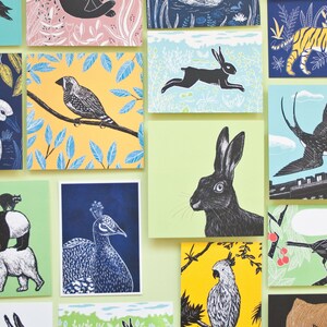Custom postcard set 10 postcards with animal illustrations image 5