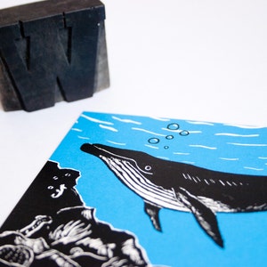 Postcard Whale, animal illustration image 2
