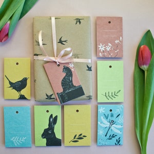 Set of 4 Gift Tags with animal illustrations image 2