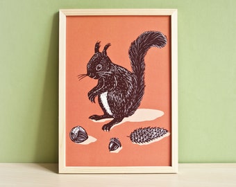 Poster squirrel, A4
