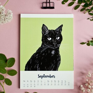 Cat Calendar 2027 Animal Illustrations A5 - german image 10