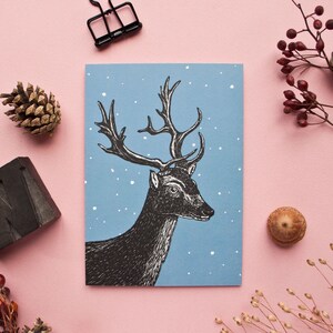 Carte postale daim A6, illustration animalière