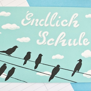 Carte postale pour la rentrée, enfin l'école