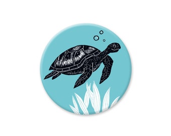 Round turtle magnet