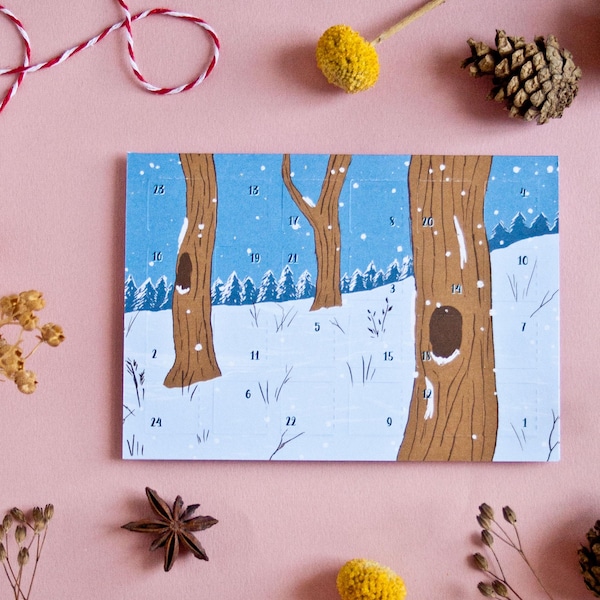 Advent Calendar Postcard “Winter Forest” A6