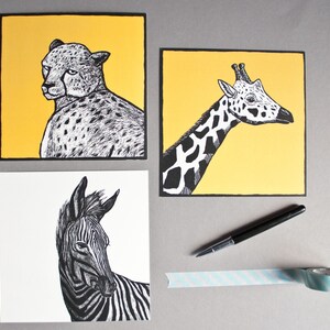 Custom postcard set 10 postcards with animal illustrations image 9