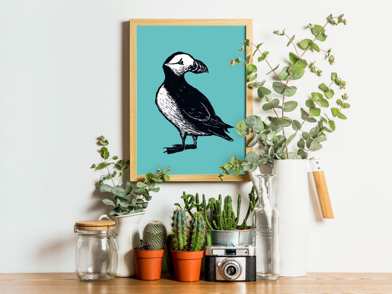 Poster puffin, A4 image 3