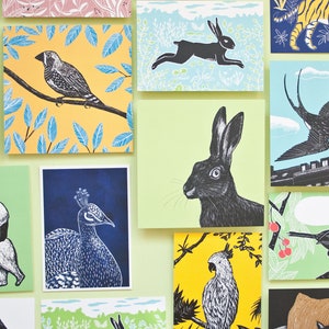 Custom postcard set 10 postcards with animal illustrations image 1