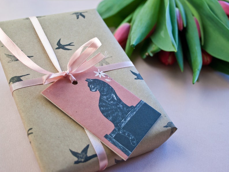 Set of 4 Gift Tags with animal illustrations image 3