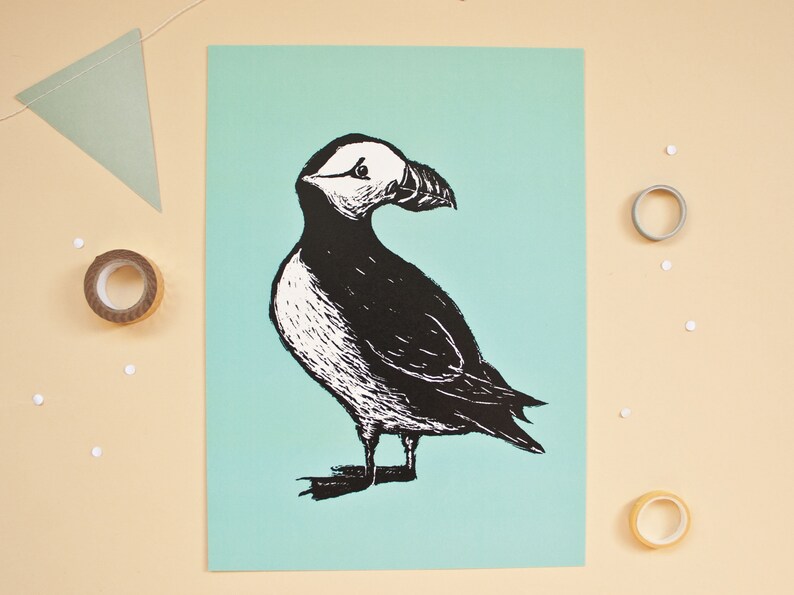 Poster puffin, A4 image 1
