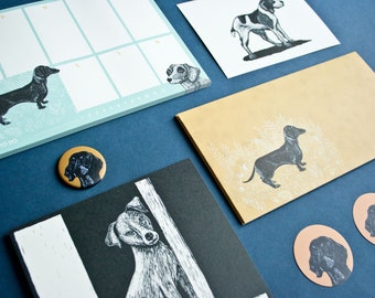 Gift set dogs, gift idea with many different stationery products