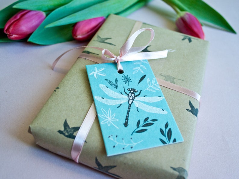 Set of 4 Gift Tags with animal illustrations image 4