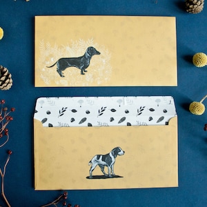 Set Briefumschläge Hunde, 10 Stück DIN lang