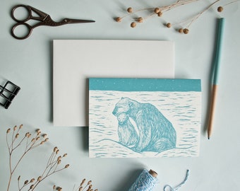 Greating card polar bears