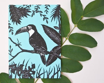 Greeting Card Turquoise Toucan
