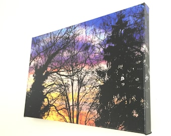 Original Sunset Colors Photo on Gallery Wrapped Canvas