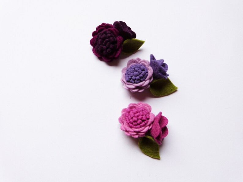 flower headband Lavender Baby headband Purple single felt flower headband Newborn headband or alligator clip