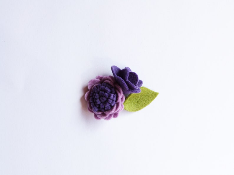flower headband Lavender Baby headband Purple single felt flower headband Newborn headband or alligator clip