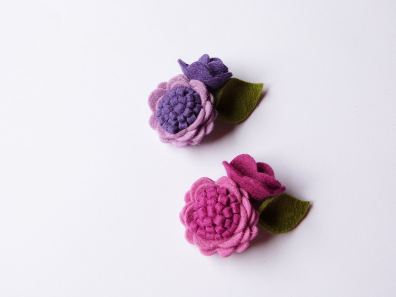 flower headband Lavender Baby headband Purple single felt flower headband Newborn headband or alligator clip