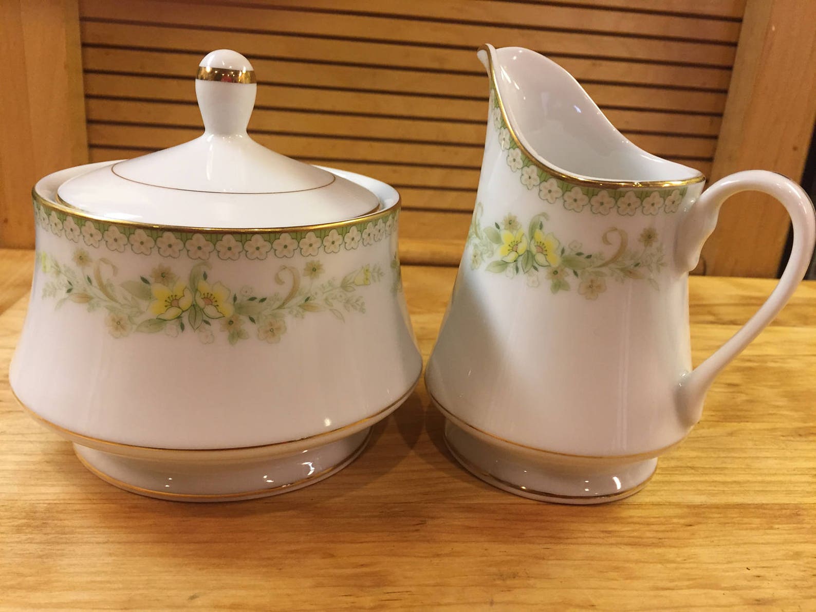Vintage Mikasa Greenbriar Sugar and Creamer Set Vintage Etsy