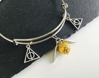 SALE Cute fandom jewellery , golden snitch bracelet , snitch jewellery , gifts , cute bracelet , golden snitch , kawaii