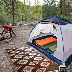 B-USA Camping Rug Recycled plastic Straw Outdoor Patio Waterproof 6&#39;x9&#39;,9x12 Multicolor-verify info to avoid returns