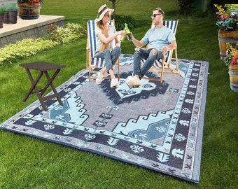 B-USA Indoor Outdoor Rugs Plastic Straw Patio -6'x9' Reversible Waterproof RV Camper Mats Multicolor - verify all info to avoid returns.